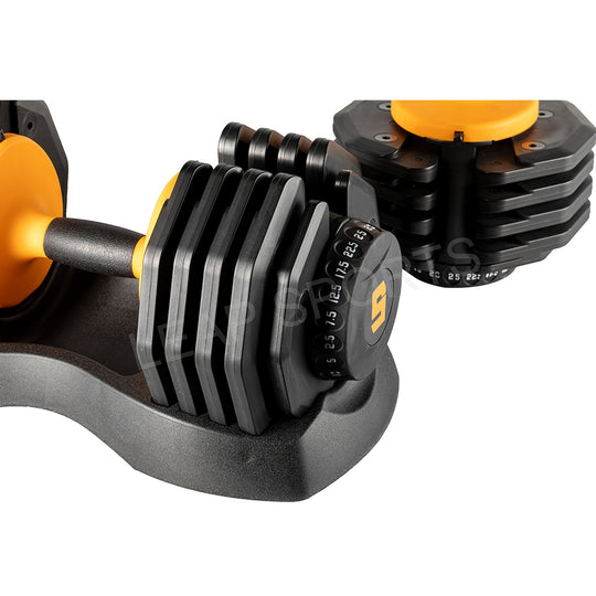 10 Level Adjustable Dumbbells 2.5 - 25KG (5.5 - 55LB)